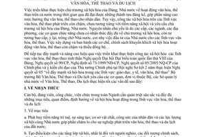 Chỉ thị 32/2008/CT-BVHTTDL đẩy mạnh nâng cao hiệu quả hoạt động xã hội hóa lĩnh vực văn hóa, thể thao du lịch