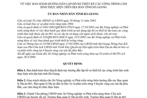 Quyết định 1052/QĐ-UB Hướng dẫn lập hồ sơ thiết kế