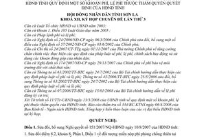 Nghị quyết 205/2008/NQ-HĐND sửa đổi Nghị quyết 151/2007/NQ-HĐND bãi bỏ mục 2, phần II Nghị quyết 71/2003/NQ-HĐND  phí, lệ phí