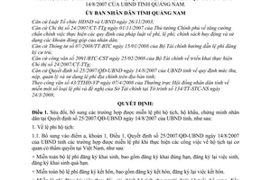 Quyết định 1241/QĐ-UBND  sửa đổi trường hợp được miễn lệ phí hộ tịch