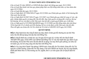 Quyết định 30/2008/QĐ-UBND đơn giá bồi thường tài sản Nhà nước thu hồi đất