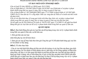 Quyết định 386/QĐ-UBND Bảng đơn giá các loại lâm sản để áp dụng xử lý vi phạm hành chính lĩnh vực quản lý lâm sản