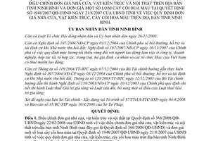 Quyết định 740/2008/QĐ-UBND điều chỉnh đơn giá nhà cửa, vật kiến trúc, nội thất