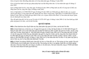 Quyết định 04/2008/QĐ-UBND phân cấp quản lý tổ chức, cán bộ tỉnh Yên Bái