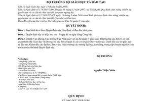 Quyết định  16/2008/QĐ-BGDĐT  quy định về đạo đức nhà giáo