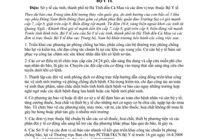 Công điện 2581/CĐ-BYT triển khai phương án phòng chống lụt bão cơn bão số 1 khu vực phía Đông Nam Biển Đông