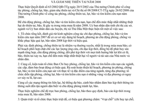 Chỉ thị 04/2008/CT-UBND phòng chống lụt bão tìm kiếm cứu nạn giảm nhẹ thiên tai 2008 Bình Dương