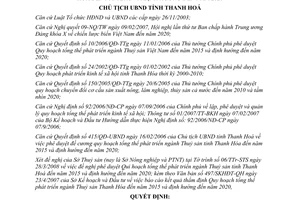 Quyết định 980/QĐ-UBND năm 2008 phê duyệt Quy hoạch tổng thể phát triển ngành Th