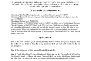 Quyết định 32/2008/QĐ-UBND Quy định trình tự, thủ tục thỏa thuận địa điểm đầu