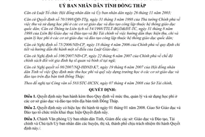Quyết định 12/2008/QĐ-UBND mức thu quản lý sử dụng học phí Đồng Tháp