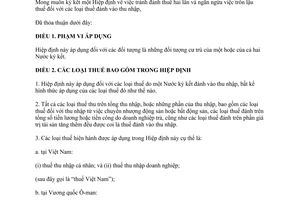 Hiệp định tránh đánh thuế hai lần ngăn trốn lậu thuế thu nhập Việt Nam Ô-man