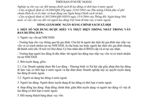 Hướng dẫn 1034/NHCS-TD  nghiệp vụ cho vay chính sách đi lao động có thời hạn