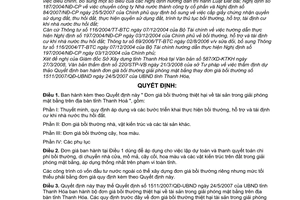 Quyết định 1048/QĐ-UBND Đơn giá bồi thường thiệt hại tài sản