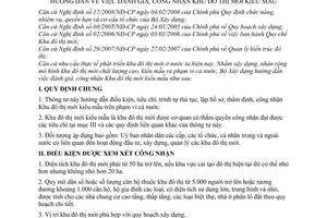 Thông tư 10/2008/TT-BXD hướng dẫn đánh giá, công nhận khu đô thị mới kiểu mẫu