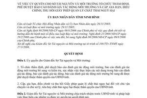 Quyết định 824/QĐ-UBND Ủy quyền cho Giám đốc Sở Tài nguyên và Môi trường