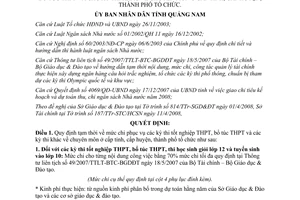 Quyết định 1396/QĐ-UBND 2008 mức chi phục vụ các kỳ thi tốt nghiệp Quảng Nam