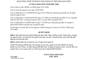 Quyết định 1107/2008/QĐ-UBND Quy định về khai thác, sử dụng nước