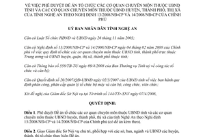 Quyết định 1442/QĐ-UBND 2008 tổ chức cơ quan chuyên môn thuộc UBND Nghệ An