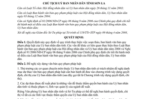 Quyết định 1034/QĐ-UBND năm 2008 quy trình soạn thảo ban hành văn bản Sơn La