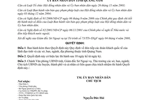 Quyết định 13/2008/QĐ-UBND Quy định về đón tiếp khách quốc tế Quảng Nam