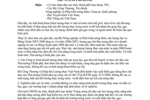 Công điện 612/CĐ-TTg  tình hình khan hiếm lương thực thế giới kẻ xấu tung tin thất thiệt mất cân đối lương thực trong nước tiến hành thu gom lúa gạo