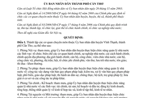 Quyết định 44/2008/QĐ-UBND thành lập cơ quan chuyên môn thuộc UBND Vĩnh Thạnh