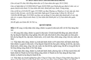 Quyết định 705/QĐ-UBND năm 2008 bổ sung và tiếp nhận chức năng nhiệm vụ quản lý