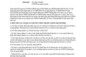 Công văn  335/SNV-QLSN hướng dẫn triển khai thực hiện Kế hoạch và QĐ tổ chức các cơ quan chuyên môn thuộc UBND Thành phố và UBND quận, huyện
