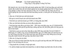 Công văn  69/BXD-KHTC Báo cáo chuẩn bị nội dung hội nghị doanh nghiệp