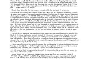 Công văn  831/BXD-KTXD Vướng mắc  quản lý chi phí đầu tư xây dựng tại các Dự án thuỷ điện