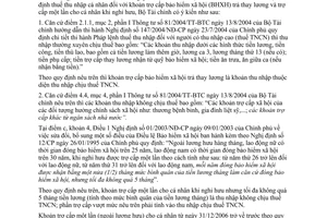 Công văn  5346/BTC-TCT xác định thu nhập chịu thuế TNCN