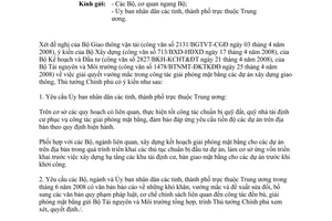 Công văn  721/TTg-KTN giải quyết vướng mắc  công tác giải phóng mặt bằng