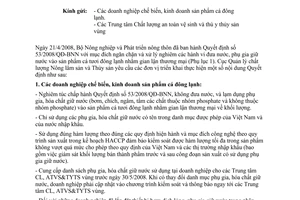 Công văn 538/QLCL-CL1 triển khai Quyết định 53/2008/QĐ-BNN