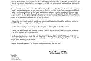 Công văn  2301/TCHQ-KTTT xử lý xóa nợ thuế truy thu của Công ty Cổ phần xuất nhập khẩu rau quả Thanh Hóa