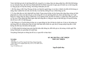 Công văn  3218/VPCP-KTTH chống đầu cơ tăng giá  mặt hàng thiết yếu