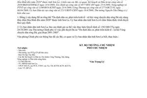 Công văn  3210/VPCP-ĐP giải quyết đề nghị của UBND tỉnh Sơn La