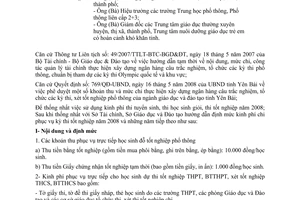 Công văn 444/SGD&ĐT-KTKD hướng dẫn thu, chi, tổ chức kỳ thi