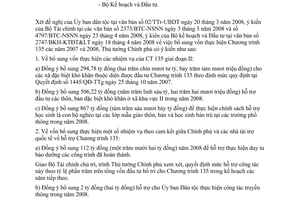 Công văn 744/TTg-KTTH vốn thực hiện CT 135