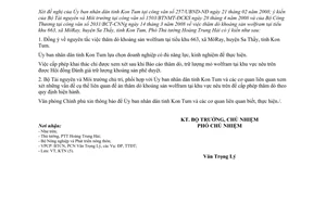 Công văn  3227/VPCP-KTN thăm dò khoáng sản wolfram huyện Sa Thầy, tỉnh Kon Tum