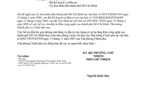 Công văn 3352/VPCP-KTTH hỗ trợ vốn XD hạ tầng KCN cao Tp HCM