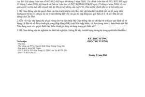 Công văn  783/TTg-KTN giải quyết vướng mắc Dự án xây dựng cầu Cần Thơ