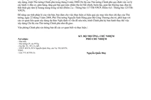 Công văn  3380/VPCP-KTTH  văn bản về chống đầu cơ