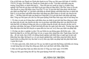 Công văn  2505/TCHQ-KTTT Giá tính thuế than xuất khẩu