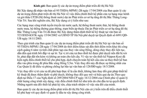 Công văn  193/BXD-HĐXD Điều chỉnh thiết kế phần cửa xả, hạng mục kênh xả thuộc Dự án PTCSHTĐT Bắc Thăng Long- Vân Trì