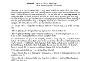 Công văn 509/KTKĐCLG Hướng dẫn chi tiết báo cáo nhanh