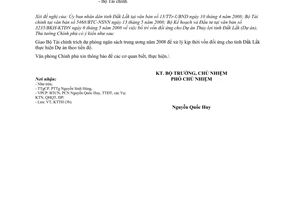 Công văn 3610/VPCP-KTTH bố trí vốn đối ứng cho D/a ODA tỉnh Đắk Lắk