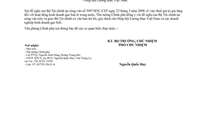 Công văn  3640/VPCP-KTTH thuế giá trị gia tăng đối với kinh doanh gạo