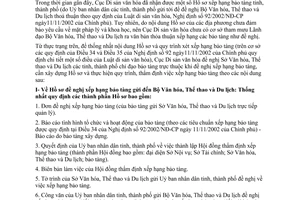 Công văn 414/DSVH-BT xây dựng Hồ sơ xếp hạng bảo tàng