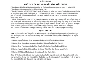 Quyết định 1111/QĐ-UBNDđiều chỉnh quy định thẩm quyền cấp giấy phép