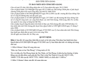 Quyết định 16/2008/QĐ-UBND bổ sung Quy định đầu tư nuôi cá bè trên sông Tiền kèm theo Quyết định 05/2005/QĐ-UB